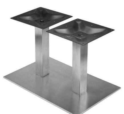Pieds de table en métal personnalisés conçus avec une structure de supports triangulaires non standard