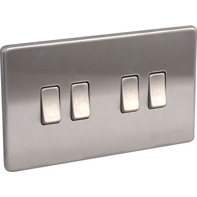 Plaque murale en acier inoxydable certifiée ROHS ISO pour les interrupteurs personnalisable selon la demande