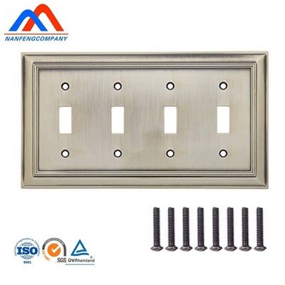 Plaque murale en acier inoxydable certifiée ROHS ISO pour les interrupteurs personnalisable selon la demande