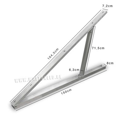 Support de panneau solaire réglable en aluminium de couleur personnalisée pour les accessoires solaires