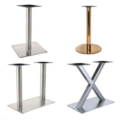 Pieds de table en fer forgé en acier inoxydable de couleur personnalisée pour base métallique de table de conférence