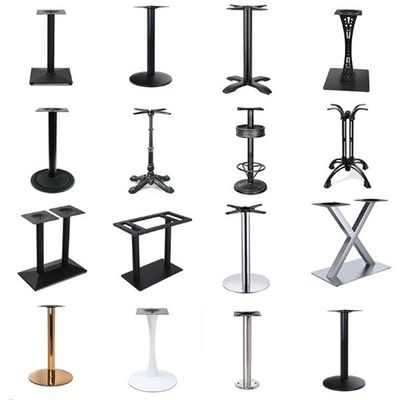 Pieds de table en fer forgé en acier inoxydable de couleur personnalisée pour base métallique de table de conférence
