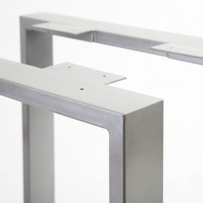 Support de table en acier inoxydable de conception hôtelière avec structure de support triangulaire en aluminium