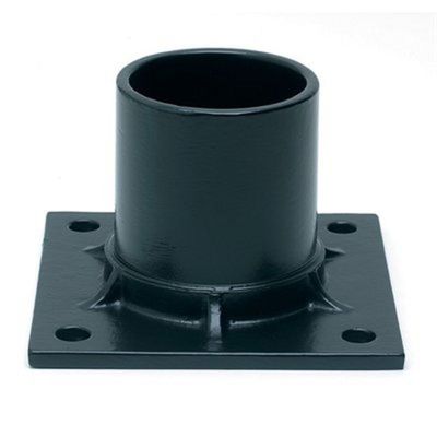Armature de poteaux lumineux extérieurs recouverts de noir avec matériau en acier et base de pôle de piers