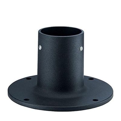 Armature de poteaux lumineux extérieurs recouverts de noir avec matériau en acier et base de pôle de piers