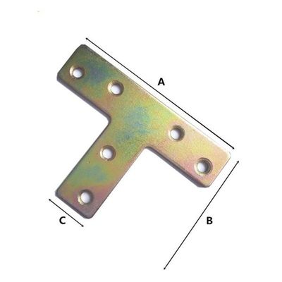 Support en T plat métallique sur mesure pour les structures de travail du bois