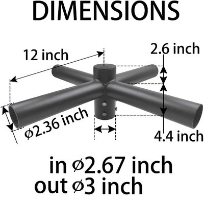 Support à un seul côté Pouls lumineux bras support Quad Spoke 3 " Adaptateur Tenon Adaptant 3-10mm épaisseur