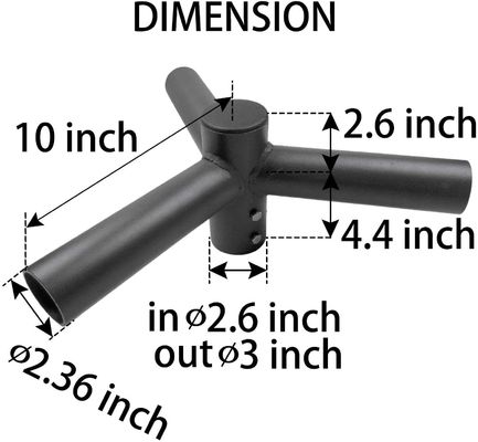 Triple monture Spoke support de montage 120 degrés pôle Top Tenon Arms Inspection interne