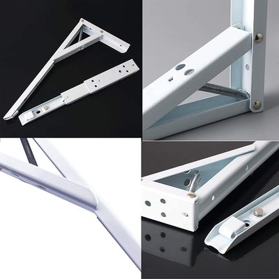 12 pouces support d'étagère pliable à ressort pour montage murale dans l'industrie 1,5-2 mm d'épaisseur