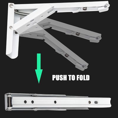 12 pouces support d'étagère pliable à ressort pour montage murale dans l'industrie 1,5-2 mm d'épaisseur