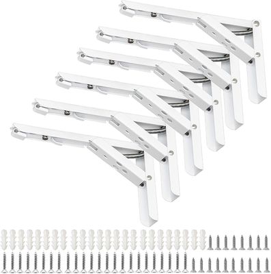 12 pouces support d'étagère pliable à ressort pour montage murale dans l'industrie 1,5-2 mm d'épaisseur