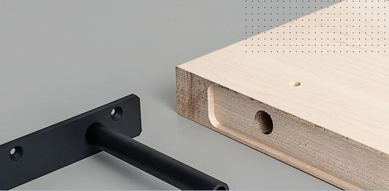 Des supports flottants invisibles revêtus de zinc avec une structure de supports à un seul côté