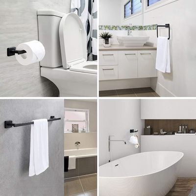 Processus d'estampage certifié ISO9001 2015 Ensemble d'accessoires de salle de bain à quatre pièces