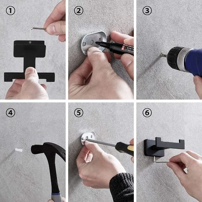 Porte-serviettes équipement de salle de bain ensemble 4 pièces épaisseur 2-5mm Certificat ISO9001 2015