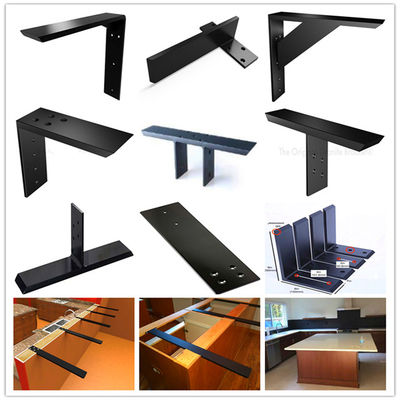Service de supports de table flottante sur mesure non standard/suports de table de rangement montés sur le mur en acier au carbone