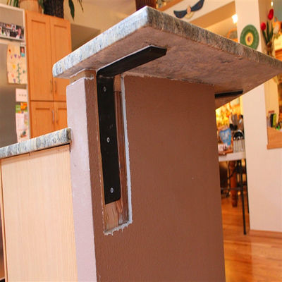 Service de supports de table flottante sur mesure non standard/suports de table de rangement montés sur le mur en acier au carbone