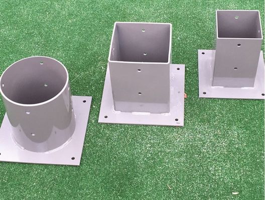 Base de postes en métal revêtu de poudre pour les revêtements de sol composites en aluminium poli