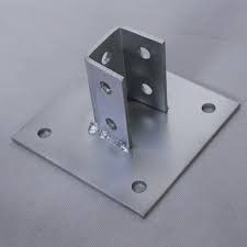 Forage de supports de base sur mesure pour piliers en bois en acier inoxydable galvanisé