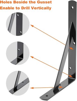 0Épaisseur de.4 à 3 mm Inspection interne/troisième partie Support triangulaire d'étagère en acier inoxydable