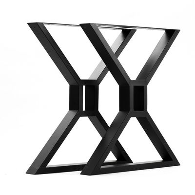 Pieds de table en métal polyvalents de style carré noir pour bureau sur ordinateur personnalisé