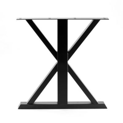 Pieds de table en métal polyvalents de style carré noir pour bureau sur ordinateur personnalisé