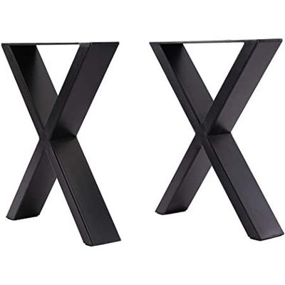 Pieds de table en métal polyvalents de style carré noir pour bureau sur ordinateur personnalisé