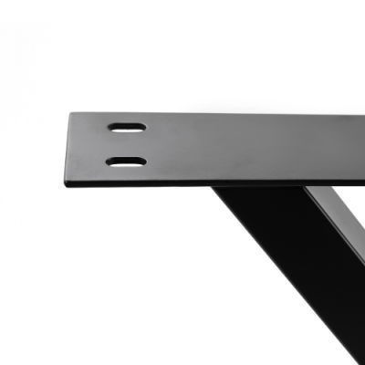 Pieds de table en métal polyvalents de style carré noir pour bureau sur ordinateur personnalisé