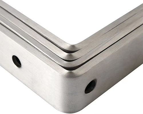 Support de support pour mur de montage en aluminium métallique poli sur mesure avec procédé de forage