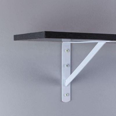 Support de meuble en acier au carbone noir recouvert de poudre sur mesure pour étagère flottante