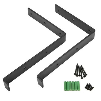 Utilisé largement en poudre personnalisée enduit en acier au carbone noir support de meuble pour étagère flottante
