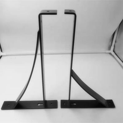 Utilisé largement en poudre personnalisée enduit en acier au carbone noir support de meuble pour étagère flottante