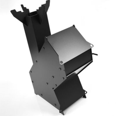 Améliorez vos éléments de support avec un poêle à roquettes en bois en acier au carbone noir personnalisé