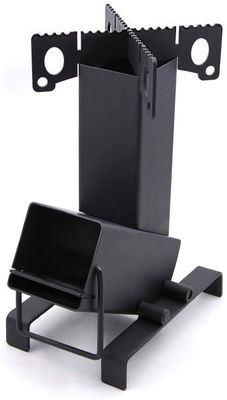 Améliorez vos éléments de support avec un poêle à roquettes en bois en acier au carbone noir personnalisé
