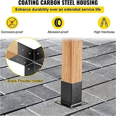 Kit de pergola en acier pour espaces extérieurs avancés avec support en bois et supports personnalisés