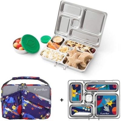 Boîte à manger en acier inoxydable personnalisée avec 5 compartiments