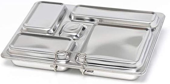 Boîte à manger en acier inoxydable personnalisée avec 5 compartiments