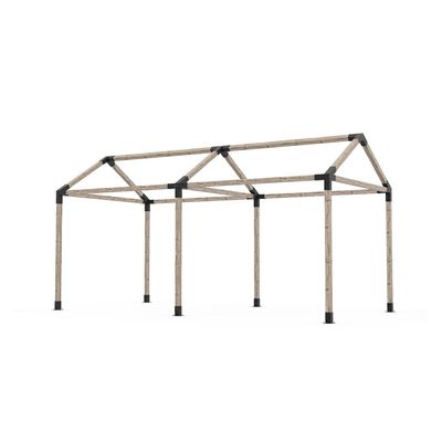 Kit de pergola en bois avec support en bois élevé et chaussure personnalisée