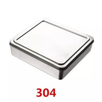 Personnalisation 304 acier inoxydable plateau de four rectangulaire carré avec matériau en aluminium