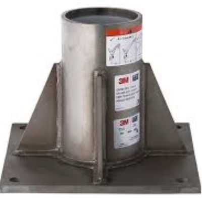 Plaque de base de montage de plancher en acier et en acier inoxydable avec opération d'estampage de découpe au laser