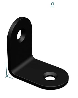 Taille personnalisée support en acier au carbone noir de type L à angle droit pour besoins professionnels