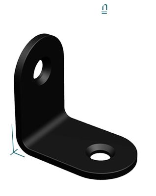Taille personnalisée support en acier au carbone noir de type L à angle droit pour besoins professionnels